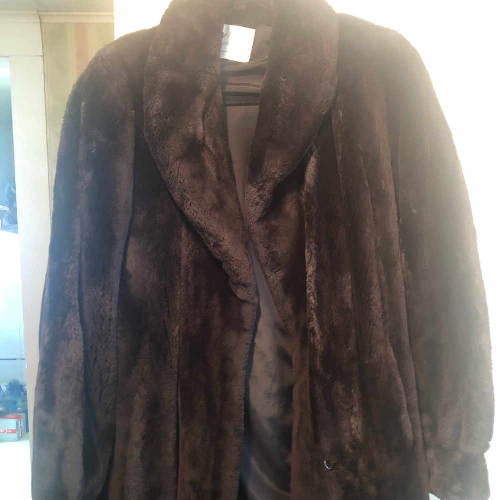 Full length beaver coat.